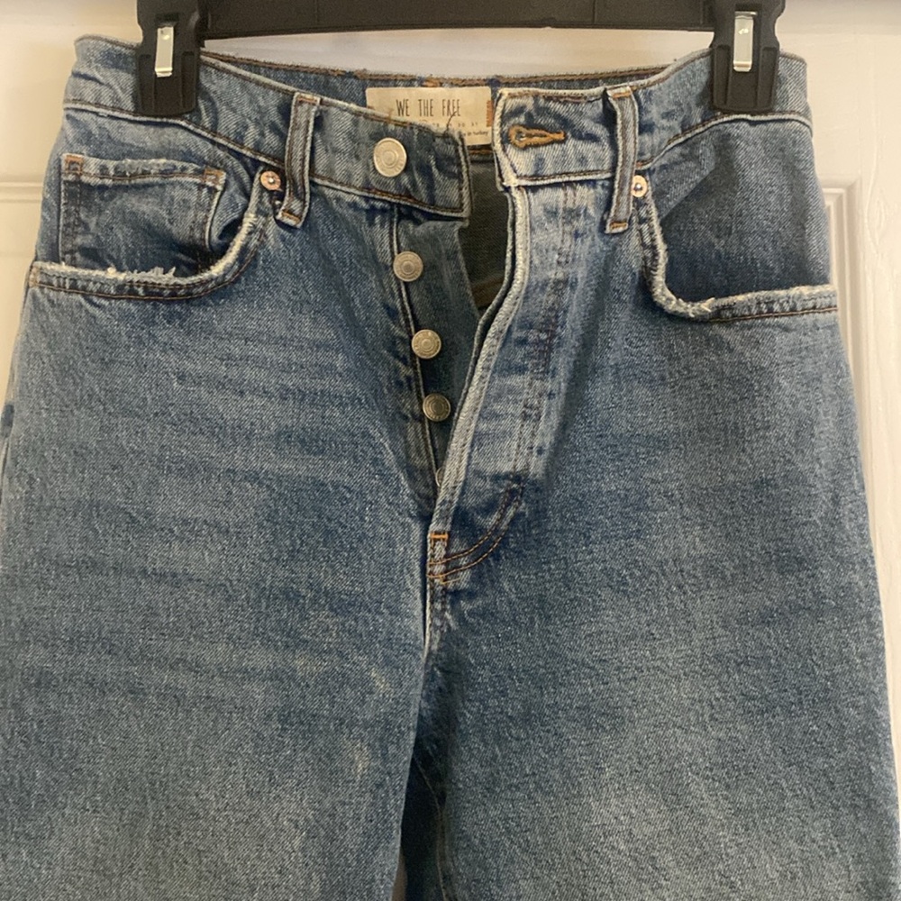 Free People High Rise Button-Fly Jeans - Picture 3 of 5